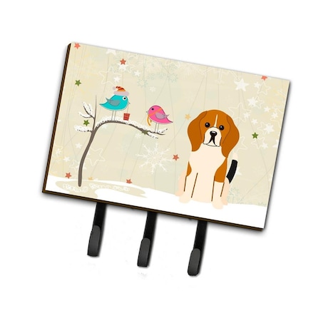 Jensendistributionservices Christmas Presents Between Friends Beagle Tricolor Leash or Key Holder MI1714978